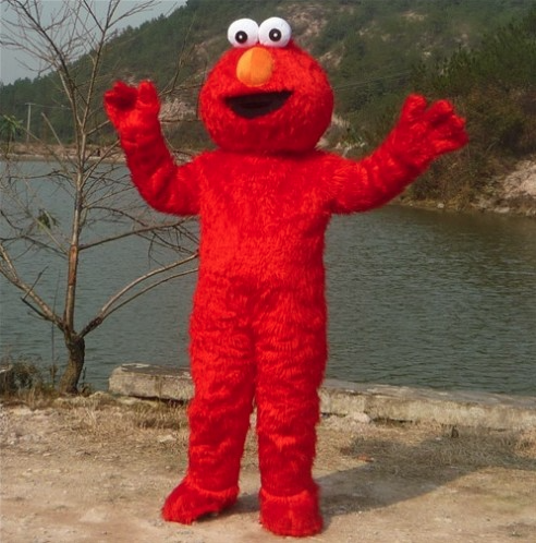 Boren Eerste Whirlpool Elmo Mascotte Kostuum - Het Mascotte Pak