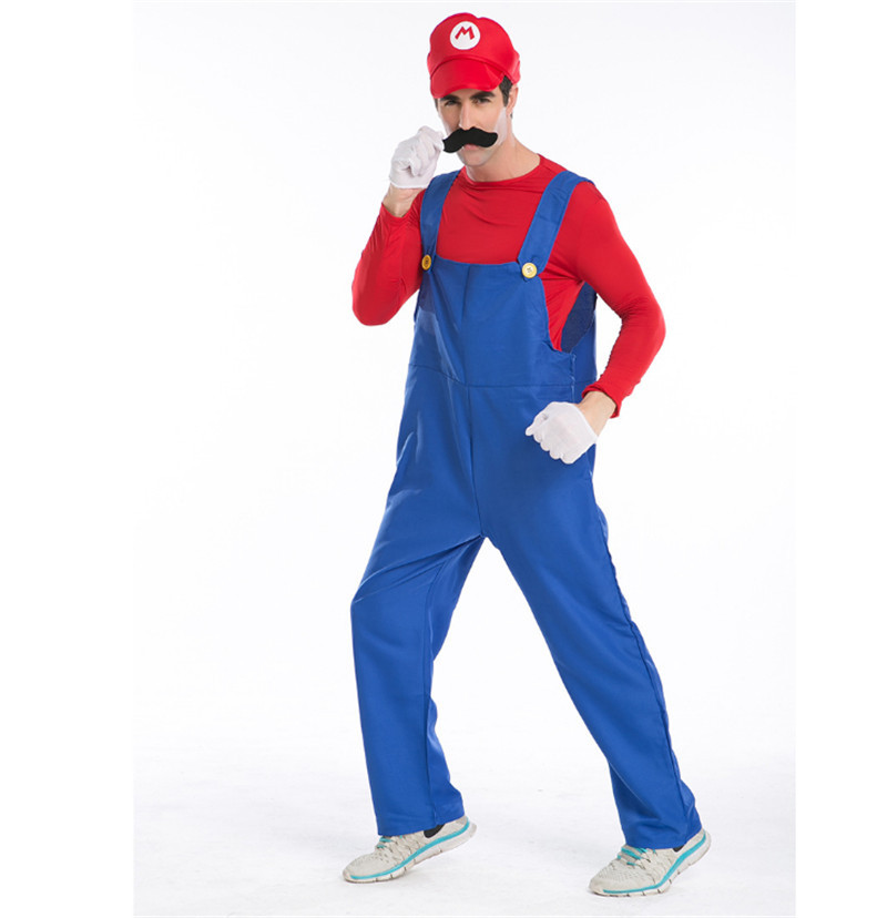 huiswerk Investeren Verniel Mario kostuum (man) - Het Mascotte Pak
